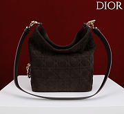 Dior De Sol Hobo Bag Suede Dark Chocolate Brown - 6