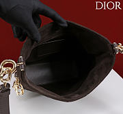 Dior De Sol Hobo Bag Suede Dark Chocolate Brown - 5