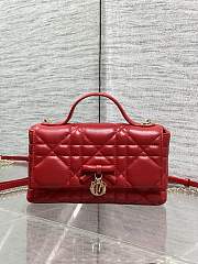 My Dior Mini Bag Cannage Lambskin Gold Hardware In Red - 1