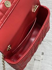 My Dior Mini Bag Cannage Lambskin Gold Hardware In Red - 4