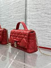 My Dior Mini Bag Cannage Lambskin Gold Hardware In Red - 3