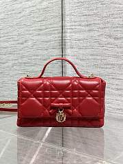 My Dior Mini Bag Cannage Lambskin Gold Hardware In Red - 2