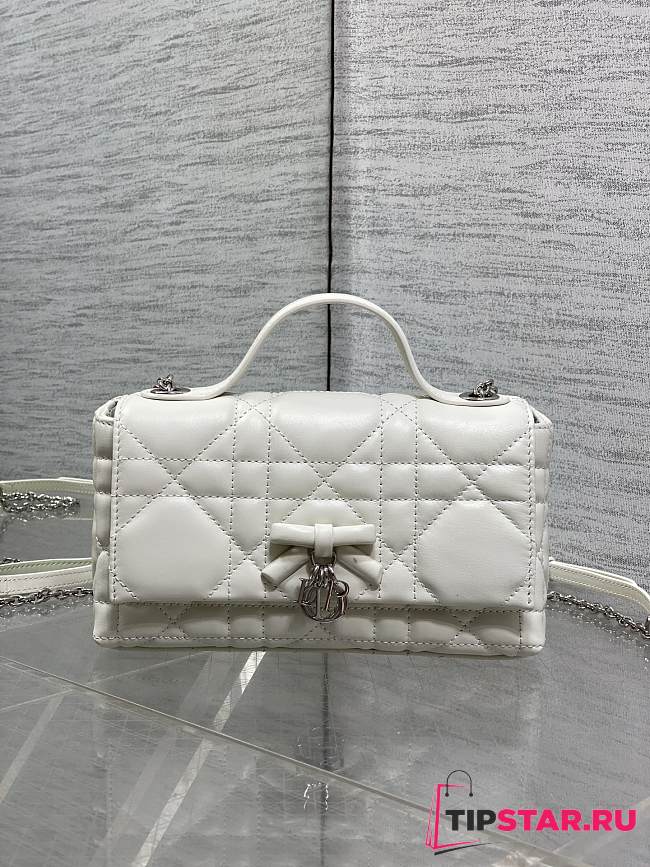 My Dior Mini Bag Cannage Lambskin Off White - 1