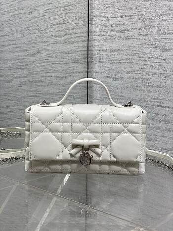 My Dior Mini Bag Cannage Lambskin Off White