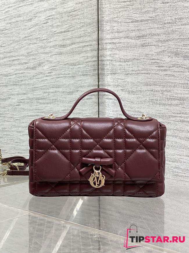 My Dior Mini Bag Cannage Lambskin Burgundy - 1