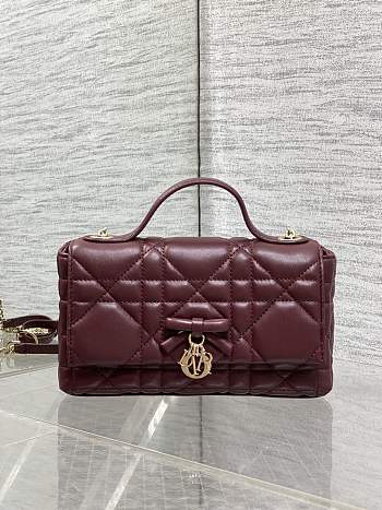 My Dior Mini Bag Cannage Lambskin Burgundy