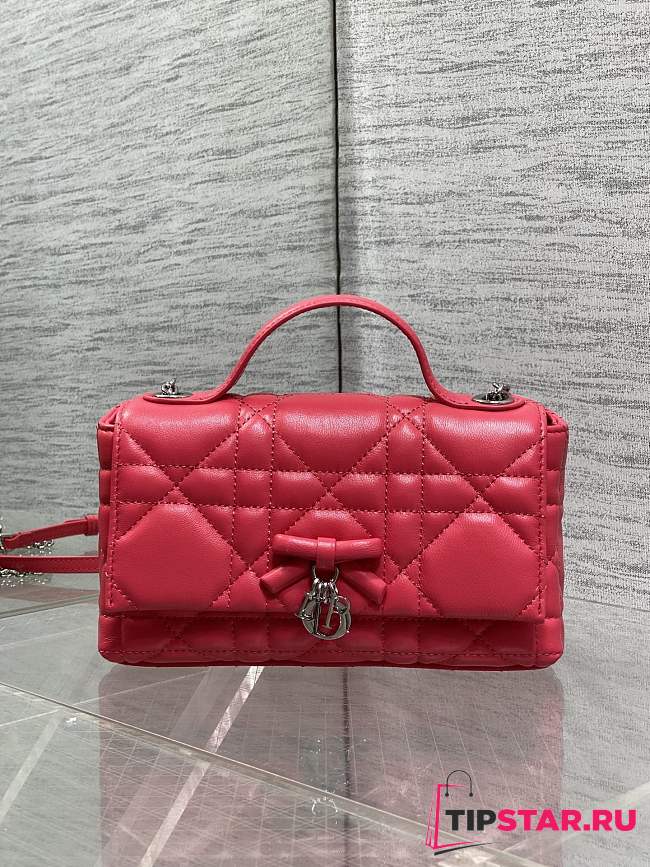 My Dior Mini Bag Cannage Lambskin Red - 1