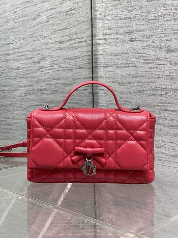 My Dior Mini Bag Cannage Lambskin Red