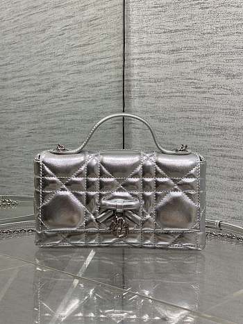 My Dior Mini Bag Cannage Lambskin Silver