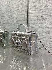 My Dior Mini Bag Cannage Lambskin Silver - 4