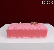 Dior Lady D-Joy 22 Small Embroidered Beaded Pink - 6