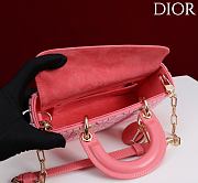 Dior Lady D-Joy 22 Small Embroidered Beaded Pink - 4