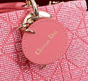 Dior Lady D-Joy 22 Small Embroidered Beaded Pink - 3