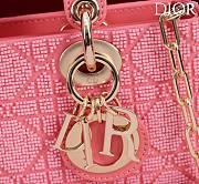 Dior Lady D-Joy 22 Small Embroidered Beaded Pink - 2