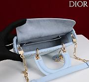 Dior Lady D-Joy 22 Small Embroidered Beaded Blue - 5