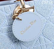 Dior Lady D-Joy 22 Small Embroidered Beaded Blue - 4