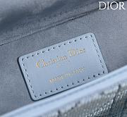 Dior Lady D-Joy 22 Small Embroidered Beaded Blue - 3