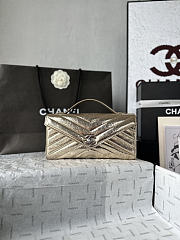Chanel Clutch Bag In Gold Color Silver Hardware - 1