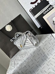 Chanel Clutch Bag In Silver Color - 5
