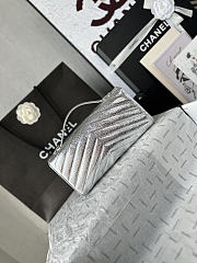 Chanel Clutch Bag In Silver Color - 4