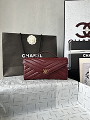 Chanel Clutch Bag In Burgundy Color - 1