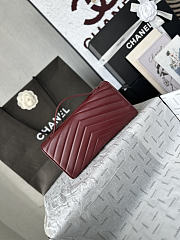 Chanel Clutch Bag In Burgundy Color - 6