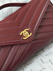 Chanel Clutch Bag In Burgundy Color - 5