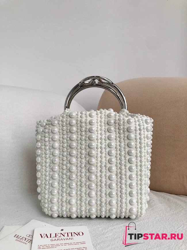 Valentino Pearl top-handle clutch bag - 1