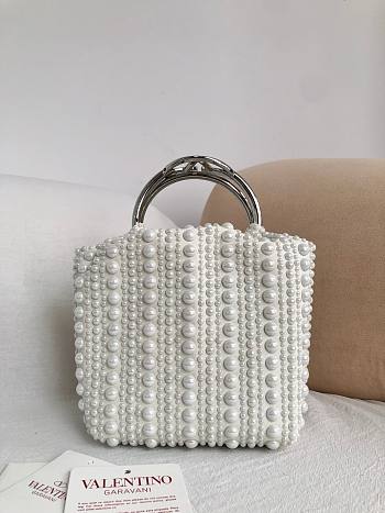 Valentino Pearl top-handle clutch bag