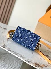 Louis Vuitton Speedy 18 Bandouliere In Denim Blue - 5
