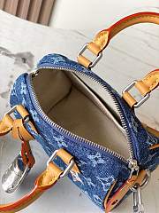 Louis Vuitton Speedy 18 Bandouliere In Denim Blue - 2