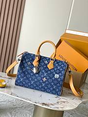 Louis Vuitton Speedy 30 Bandouliere Denim Blue - 1