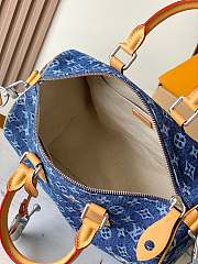 Louis Vuitton Speedy 30 Bandouliere Denim Blue - 4