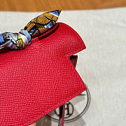 Hermes Kelly Mini Pochette In Red Color - 6