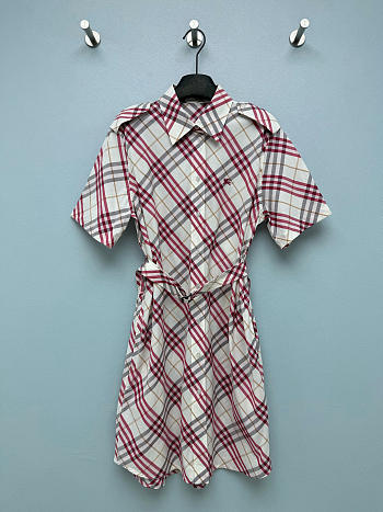 Burberry Plaid shirt dress pink