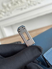 Hermes Kelly Mini Pochette In Navy Blue Color - 4