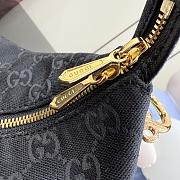 Gucci Brera small crossbody bag grey and black GG canvas - 6