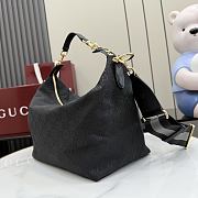 Gucci Brera small crossbody bag grey and black GG canvas - 4