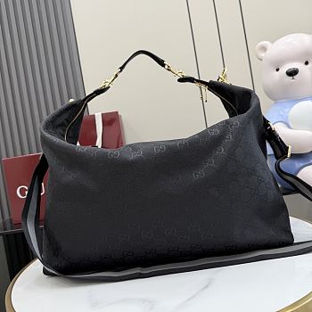 Gucci Brera large crossbody bag grey and black GG canvas