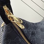 Gucci Brera large crossbody bag grey and black GG canvas - 3
