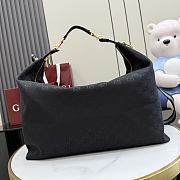 Gucci Brera large crossbody bag grey and black GG canvas - 4