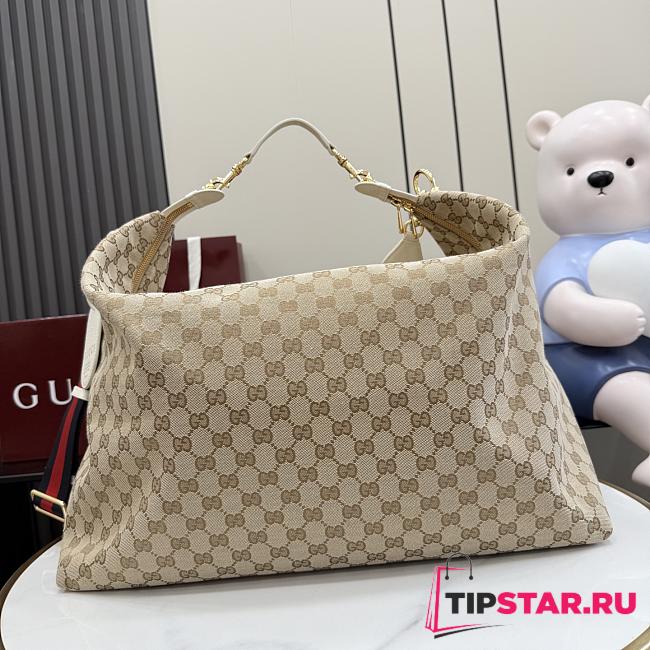Gucci Brera large crossbody bag sand and brown GG canvas - 1