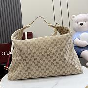 Gucci Brera large crossbody bag sand and brown GG canvas - 1