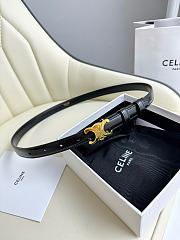 Celine Triomphe Belt In Smooth Calfskin With Gold Finish 2.5 cm - 5