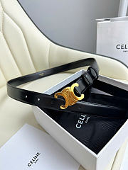 Celine Triomphe Belt In Smooth Calfskin With Gold Finish 2.5 cm - 4