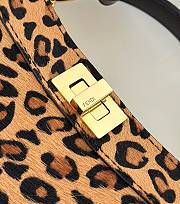 Fendi Peekaboo ISeeU Petite Printed cavallino calfskin bag brown - 5
