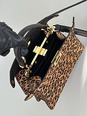 Fendi Peekaboo ISeeU Petite Printed cavallino calfskin bag brown - 4