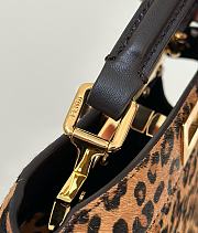 Fendi Peekaboo ISeeU Petite Printed cavallino calfskin bag brown - 2