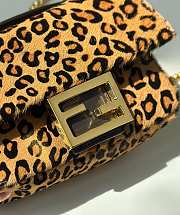 Fendi Baguette Printed cavallino calfskin bag brown size 19cm - 4