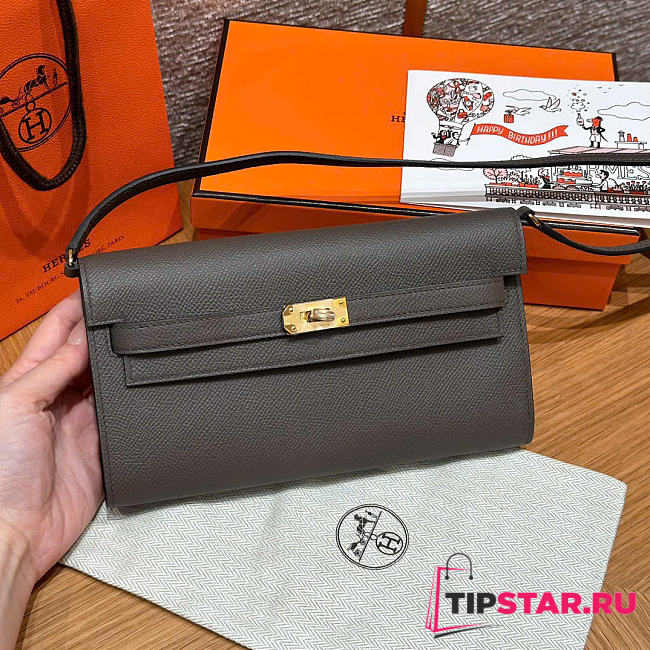 Hermes Kelly To Go Epsom Etain Bag - 1